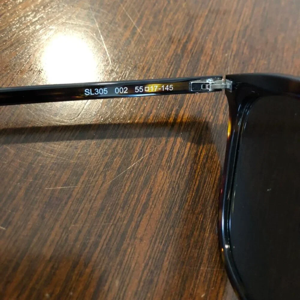 NIB Saint Laurent Cat Eye Brown Tortiseshell Sunglasses Authentic + Case